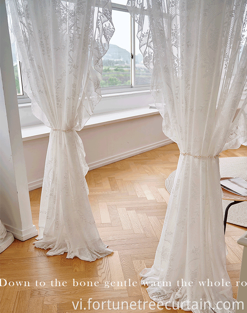 Home Textile Rococo Embroidery Curtain Sheer